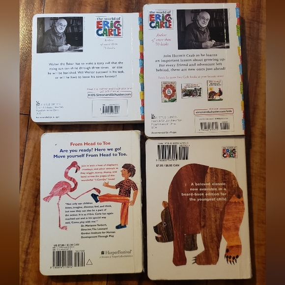 Eric Carle Board books 4 Brown Bear House for Hermit Crab Walter the Baker baby - Picture 2 of 2